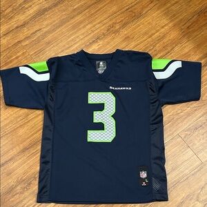 NFL Seahawks Kids Navy Blue Jersey, in excellent condition.